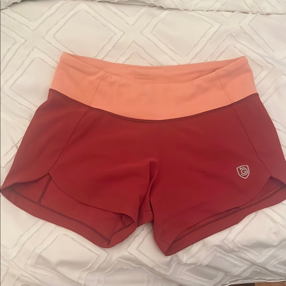 Goal Five Red and Pink Athletic Shorts